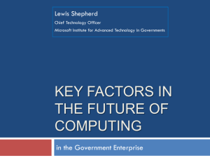 Key Factors in the Future of Enterprise Computing in the