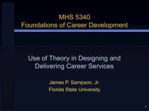 Use of Theory in Designing and Delivering Career Services