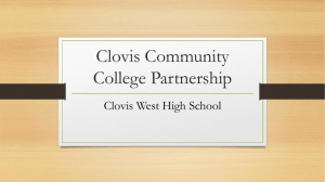 Clovis Community College Partnership