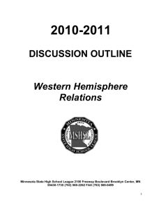 2010-2011 DISCUSSION OUTLINE Western Hemisphere Relations