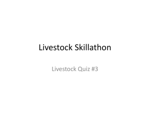 Livestock Skill-a-thon Livestock Quiz 3