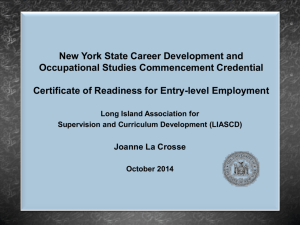 New York State Career Development and Occupational