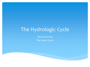 The Hydrologic Cycle