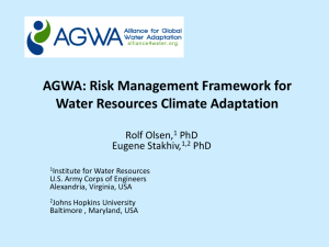 AGWA: Risk Management Framework for Water Resources Climate