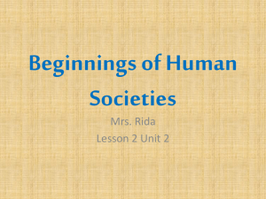 Beginnings of Human Societies #2