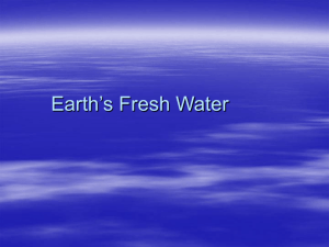 Earth's Fresh Water Power Point