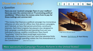 Campaign Finance Reform - Baltimore County Public Schools