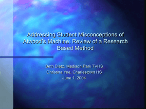 Addressing Student Misconceptions of Atwood's Machine