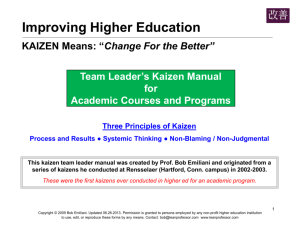 kaizen - The Lean Professor