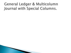 General ledger & multicolumn journal