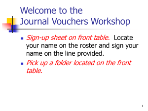 Journal Vouchers - Miami University