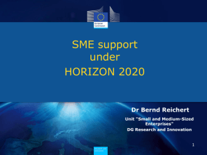SME support: integrated approach