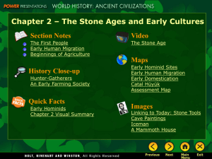 Chapter 2 - The Stone Ages and Early Cultures