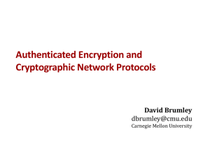 Authenticated encryption - Carnegie Mellon University