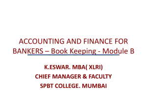 principals of book keeping. - Indian Institute of Banking & Finance