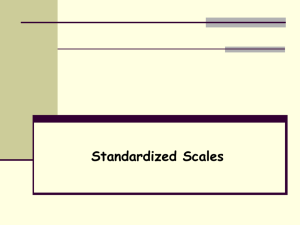 What are Standardized Scales? - Outcome
