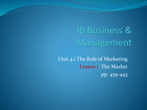 4.1 role of marketing