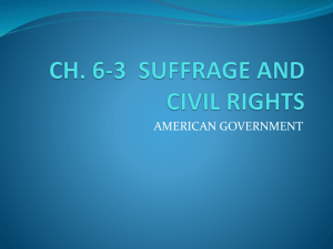 Ch 6-3 Suffrage and Civil Rights