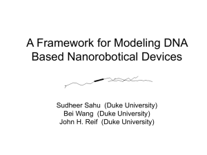 DNAModeller: Modelling DNA Based Nanodevices