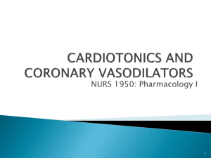 Unit 3 cardiotonics & vasodilators