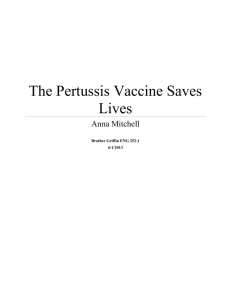 The Pertussis Vaccine Saves Lives