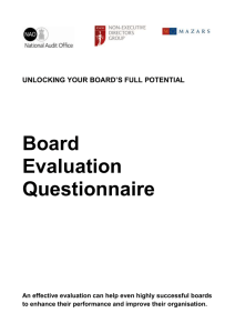 Board evaluation questionnaire
