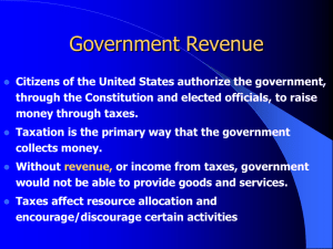 Chapter 9: Government Revenue