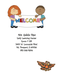 Daily Communication Note - Early Learning Center
