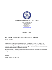 Chief of Staff - Clerk of Courts