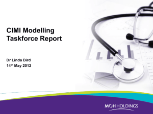 Modelling Taskforce Report