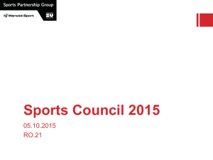 Sports Council Presentation 2015