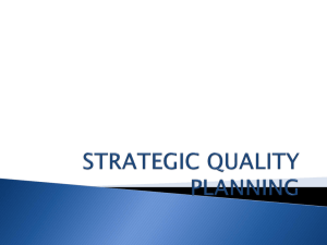 strategic quality planning