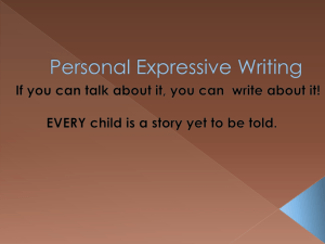 Personal Expressive Writing