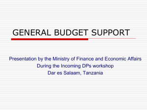 general budget support and the gbs process
