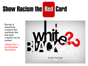 Show Racism the Red Card PowerPoint
