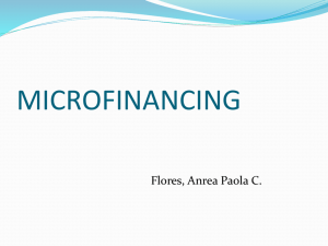 effects of agri-fishery microfinance program of the agricultural credit