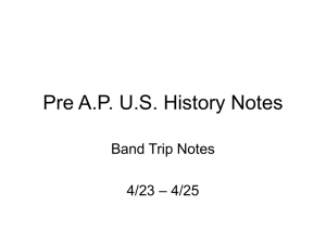 Pre A.P. U.S. History Notes