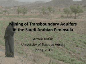 Transboundary Aquifers of the Arabian Peninsula ppt