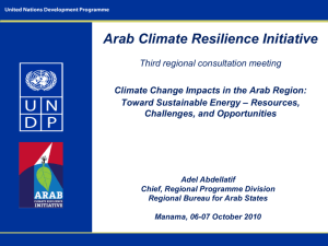 PowerPoint Presentation - Arab Climate Resilience Initiative