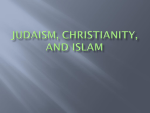 Judaism, Christianity, And Islam