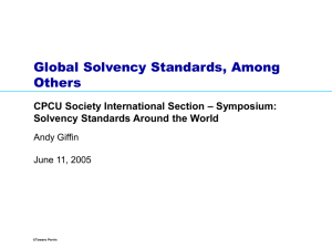Global Solvency Standards - International Insurance Foundation