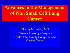 Update on the Management of Non Small Cell Lung Cancer