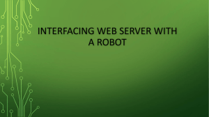 interfacing web server with a robot