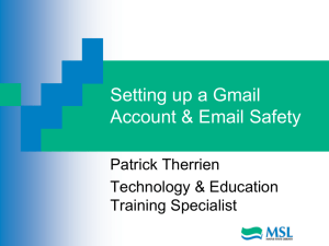 Creating a Gmail Account and Email Safety
