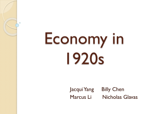 Economy in 1920s