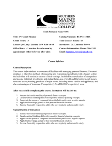 South Portland, Maine 04106 Title: Personal Finance Catalog