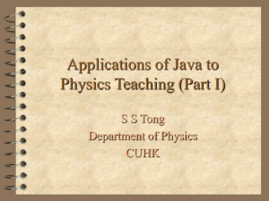 Applications of Java to Physics Teaching