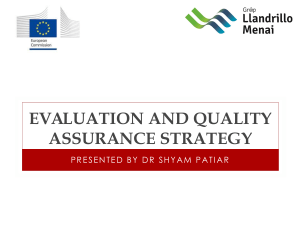 8. Evaluation and Quality Assurance