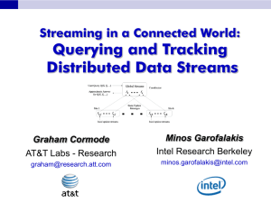 Streaming in a Connected World: Querying and Tracking Distributed