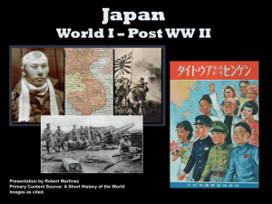 Japan WW I to WW II